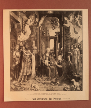 Kunst Druck Jan Gossaert Mabuse 1890-1900 Die Anbetung der Könige